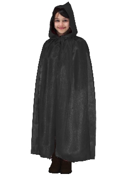 MANTELLO CAPPUCCIO BAMBINO NERO